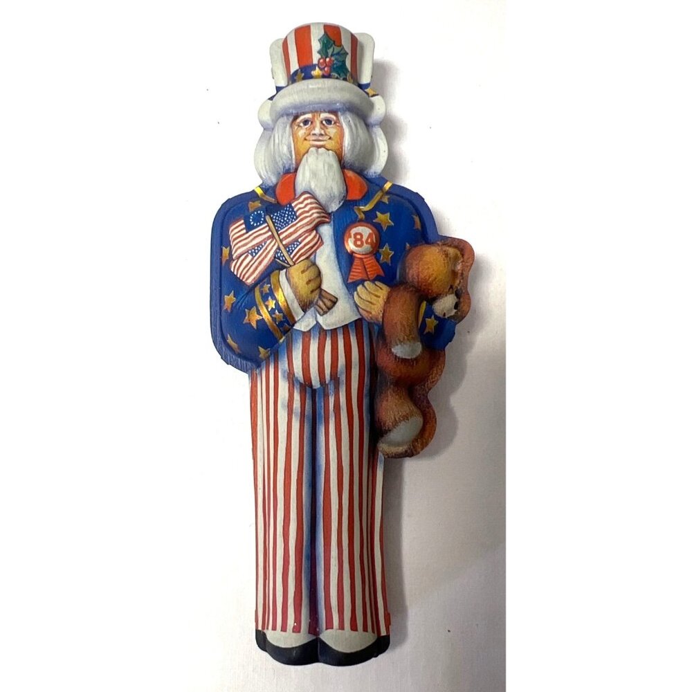 Hallmark Keepsake Ornament 1984 Uncle Sam Pressed Tin Collectible